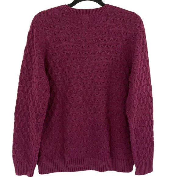 ⛔️SOLD⛔️ CROFT & BARROW Cable Knit Sweater Sz XL - Picture 7 of 13